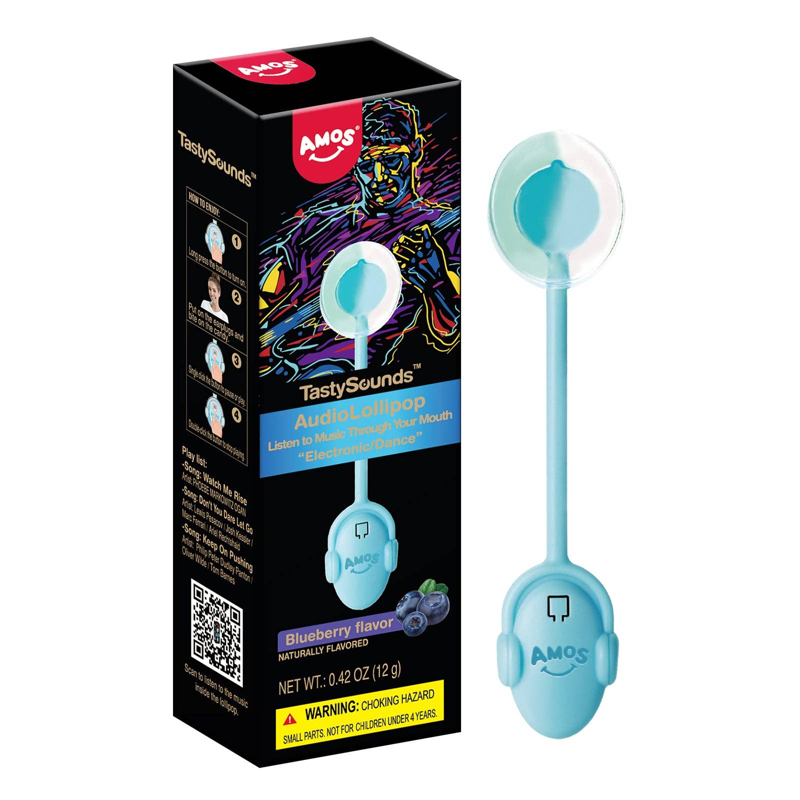 TASTYSOUNDS RAP/HIP HOP AUDIO LOLLIPOP BLUEBERRY