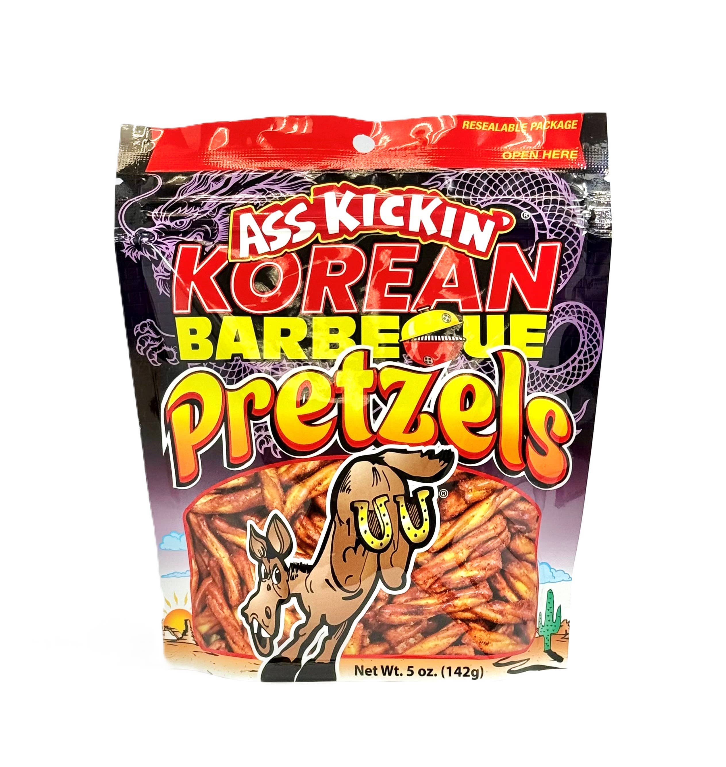 Ass Kickin' Pretzels - Korean BBQ 5oz bag, 12ct