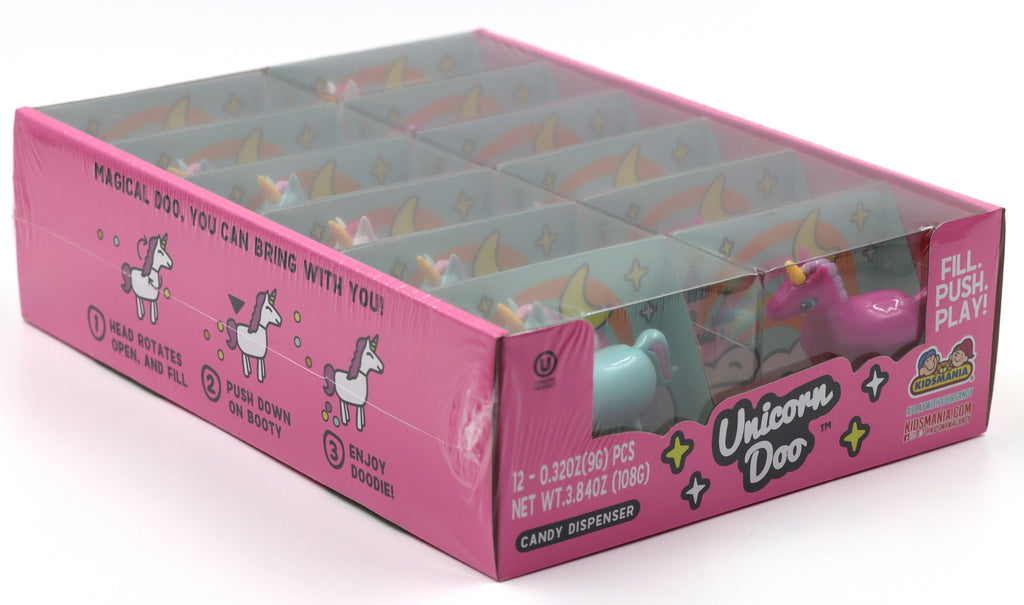 Kidsmania Unicorn Doo Candy Dispenser, 12ct