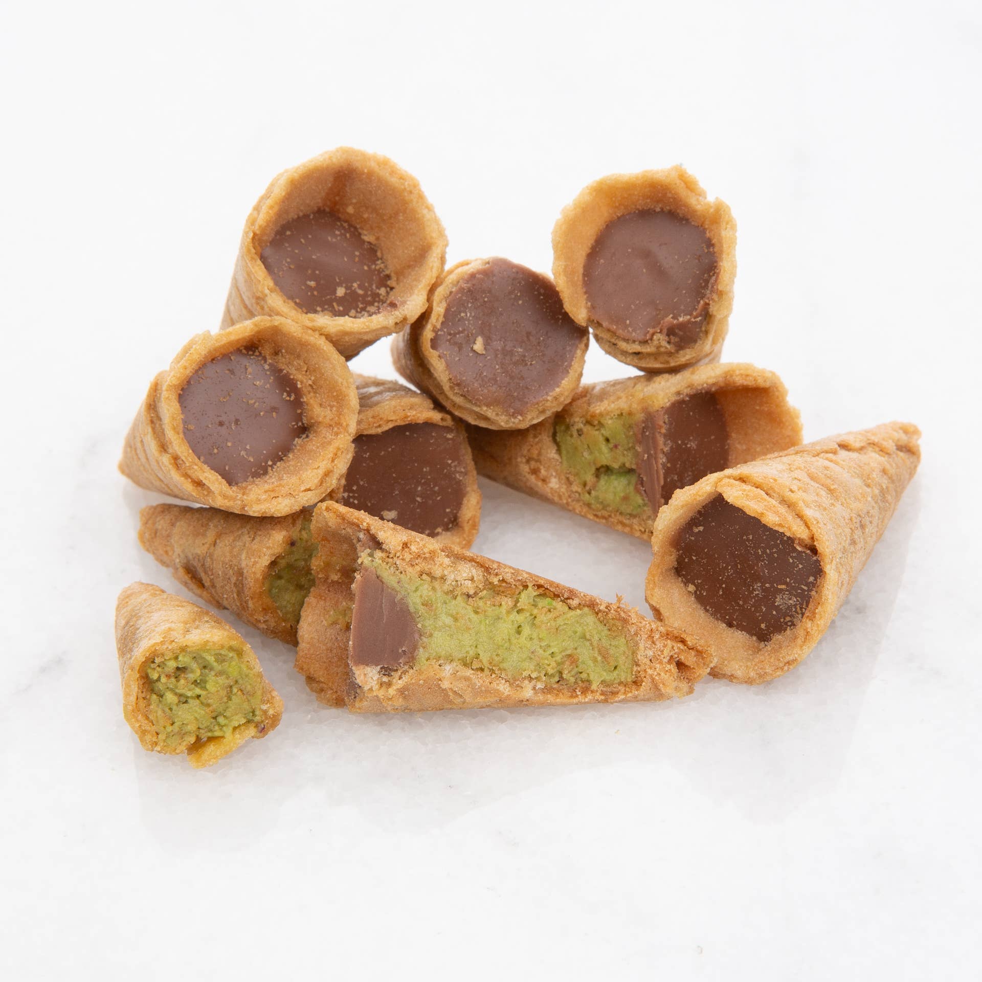 Dubai Chocolate Bite Size Mini Cones  - 12 units in 1 Case