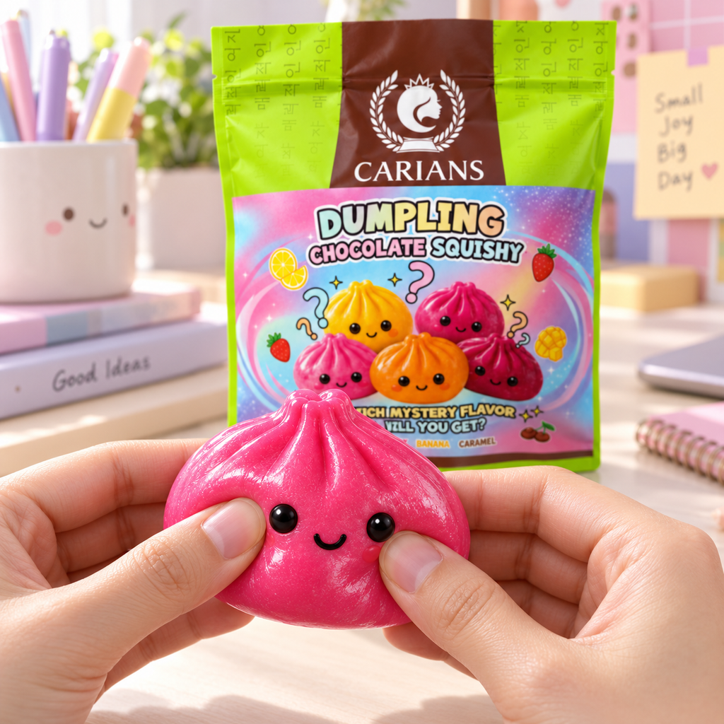 Edible Dumpling Chocolate Squishy – Mystery Strawberry, Banana or Caramel Flavor
