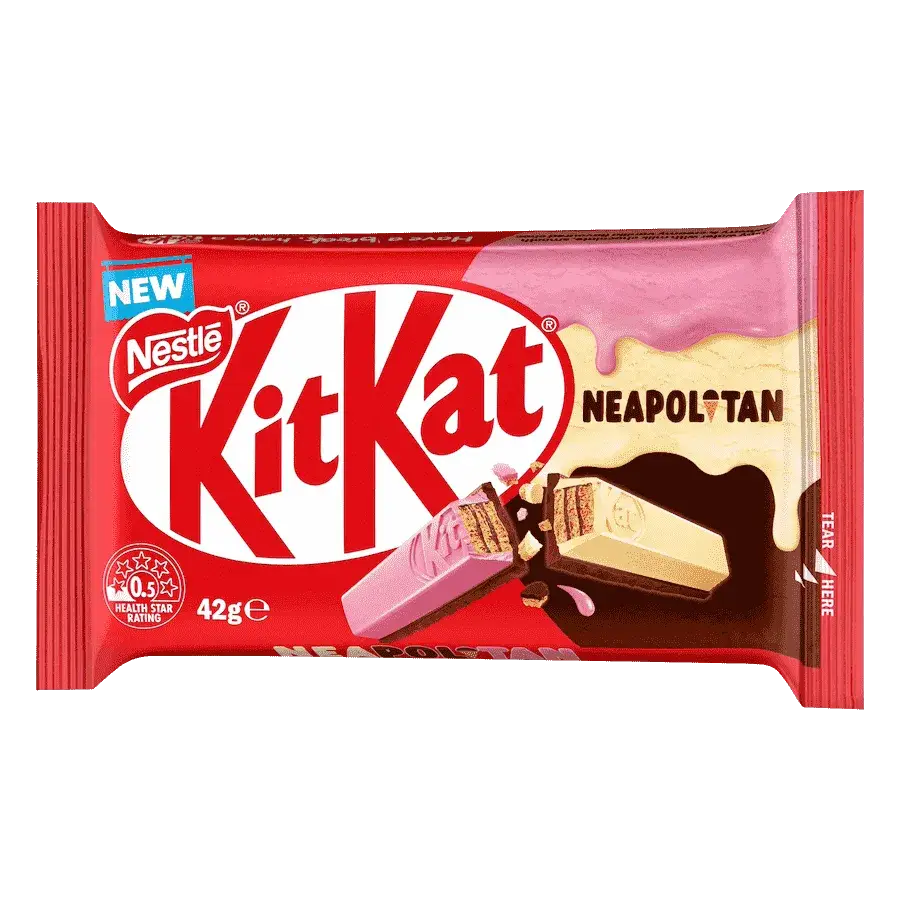 Australian  Nestle Kit Kat Neapolitan Bar 1.48 oz (42g)