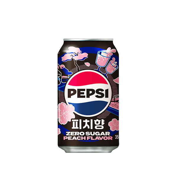 Pepsi Zero Sugar Peach Flavor 355ml (Korea)