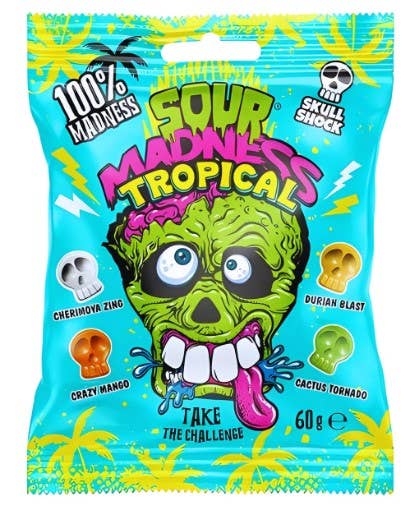 Limited Import - Sour Madness Tropical Candy 60g, 10ct