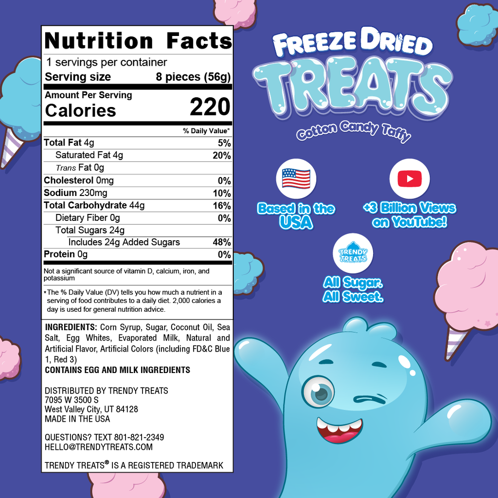 Freeze Dried Cotton Candy Taffy!