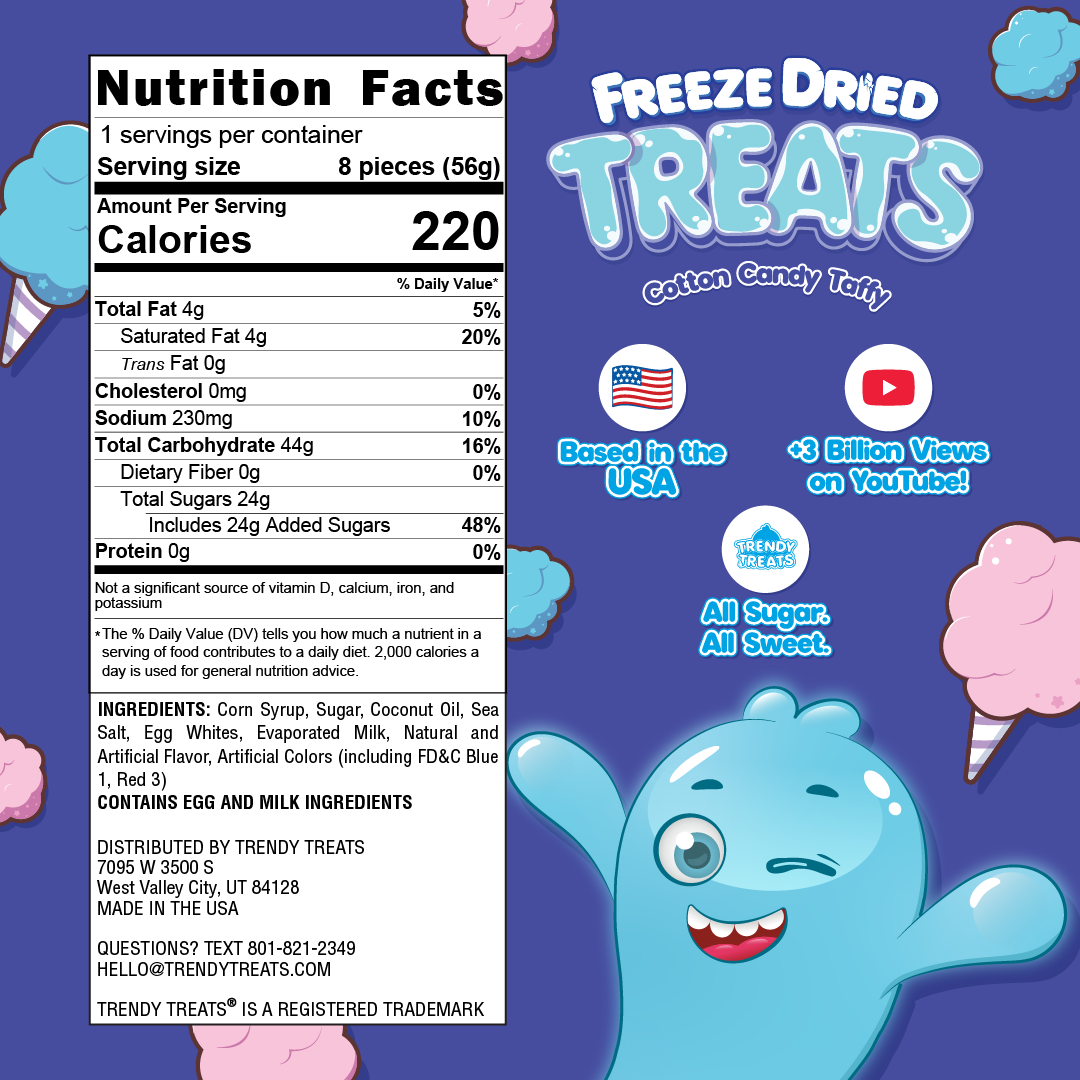 Freeze Dried Cotton Candy Taffy!