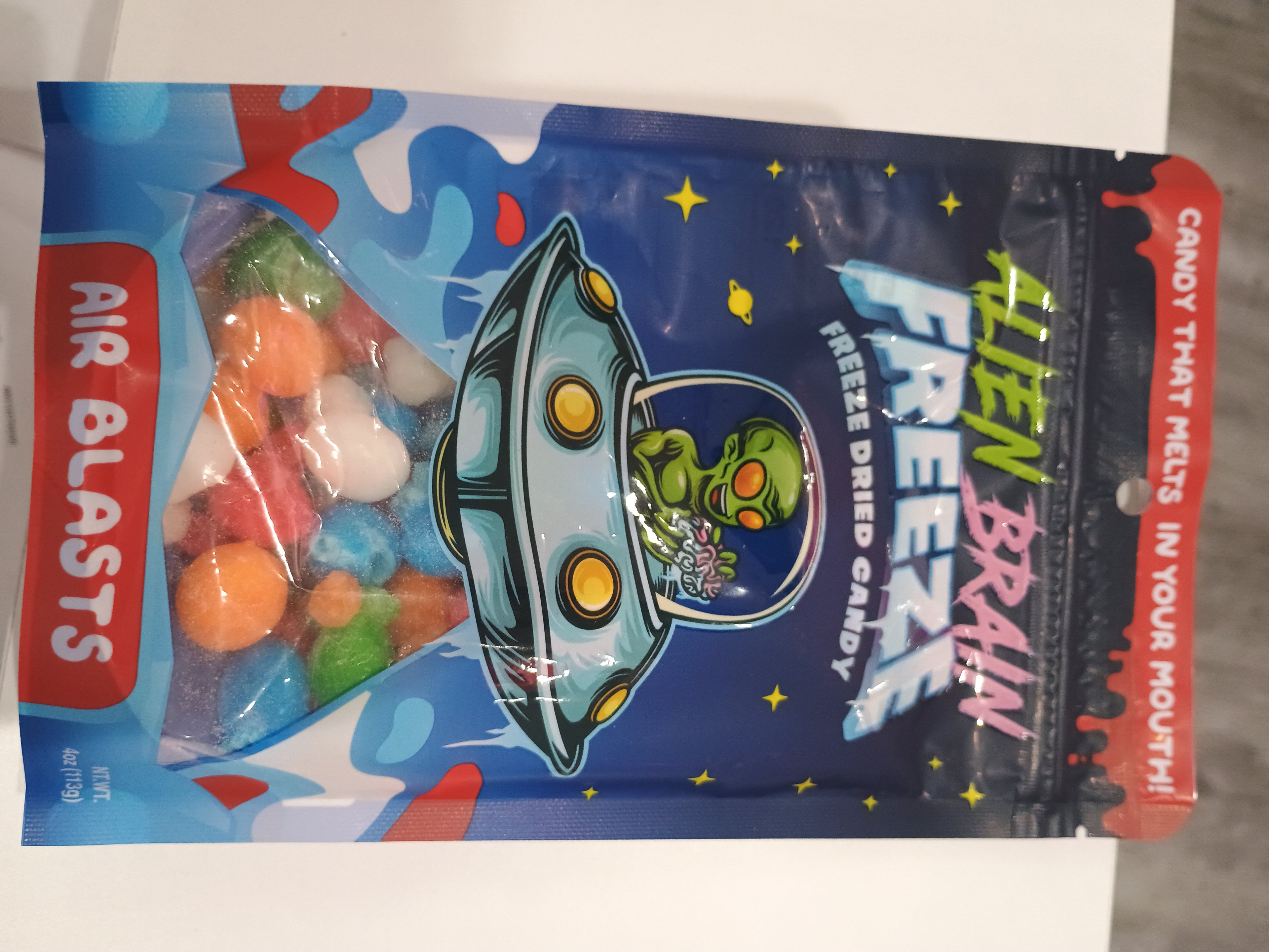 Alien Brain Freeze Dried Candy Air Blasts
