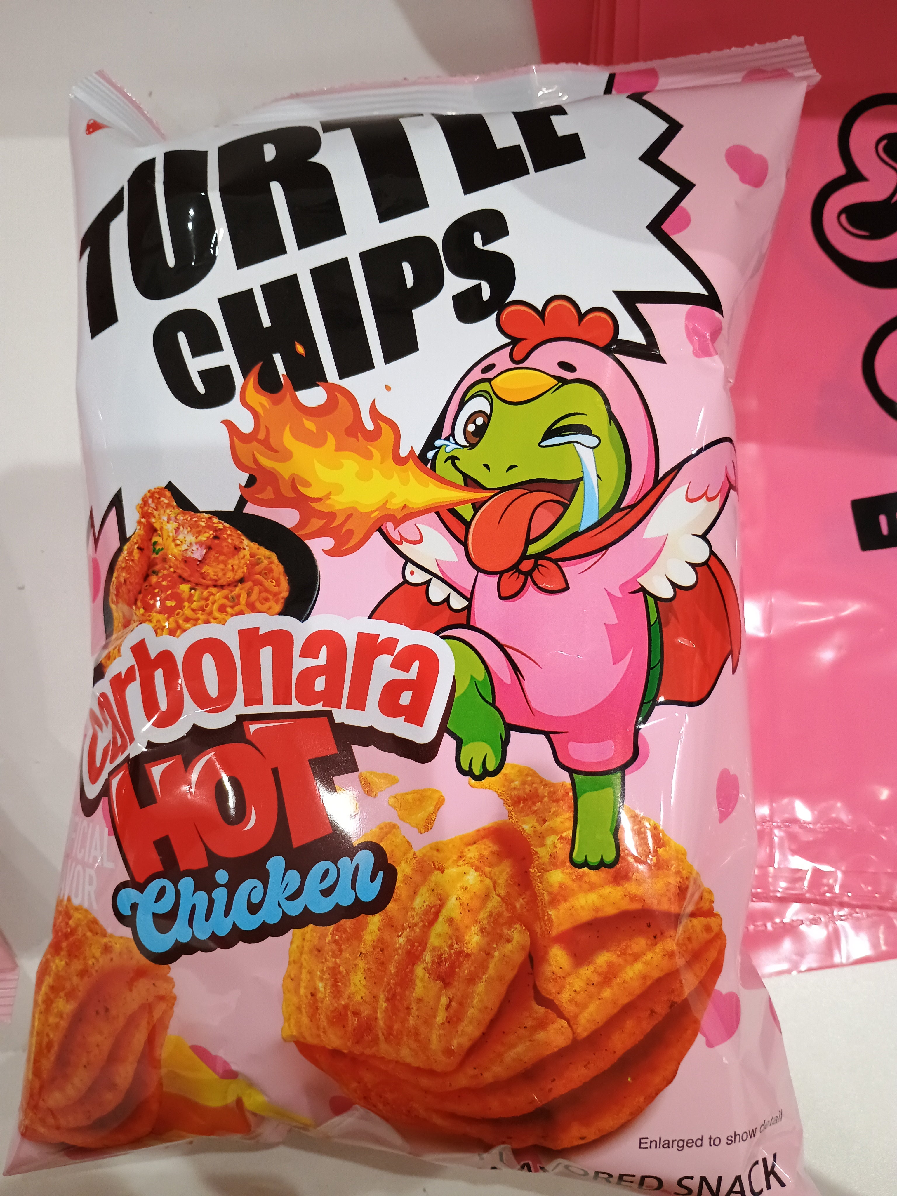Turtle chips carbonara hot chicken