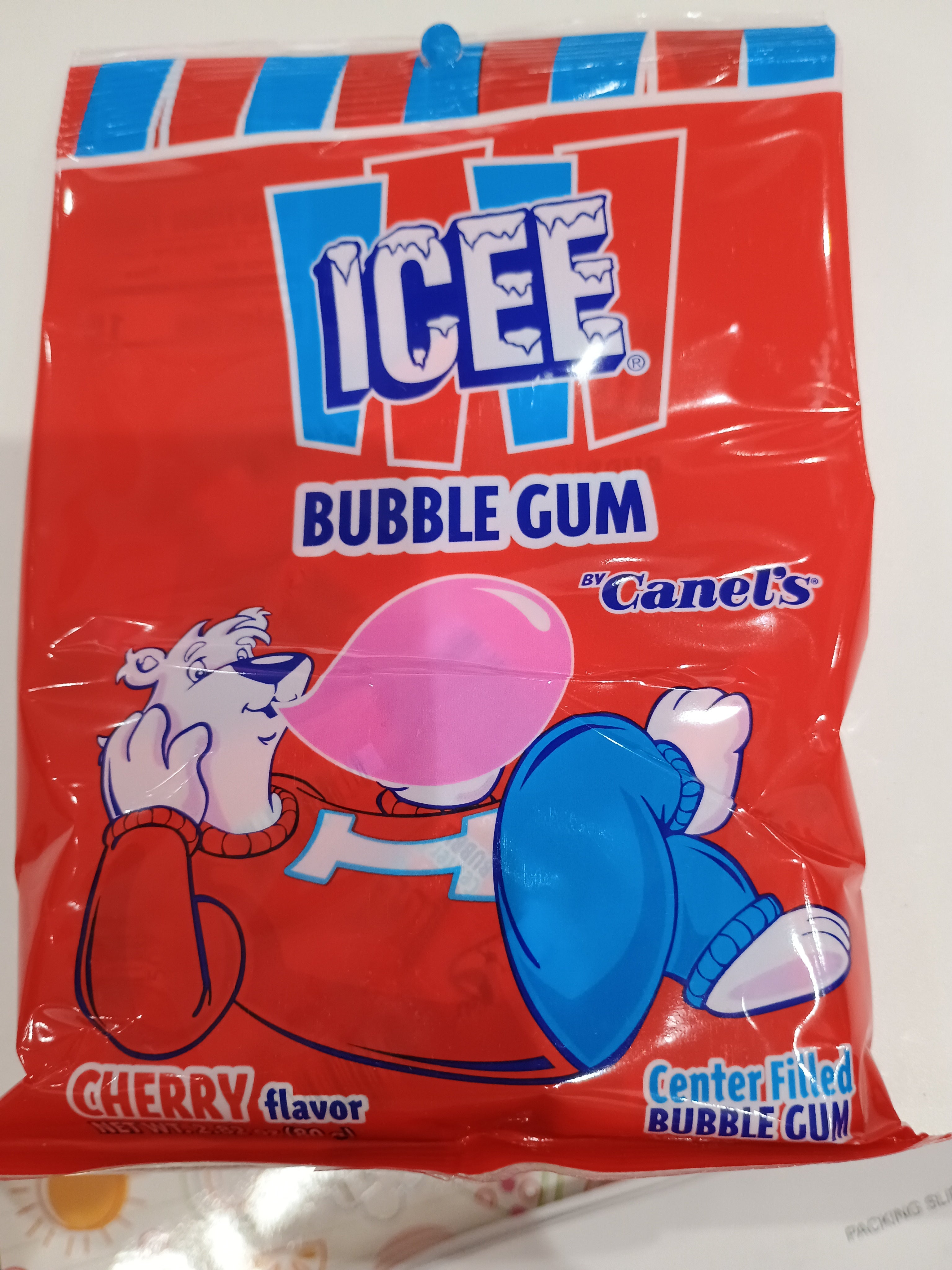 Icee center filled cherry bubble gum