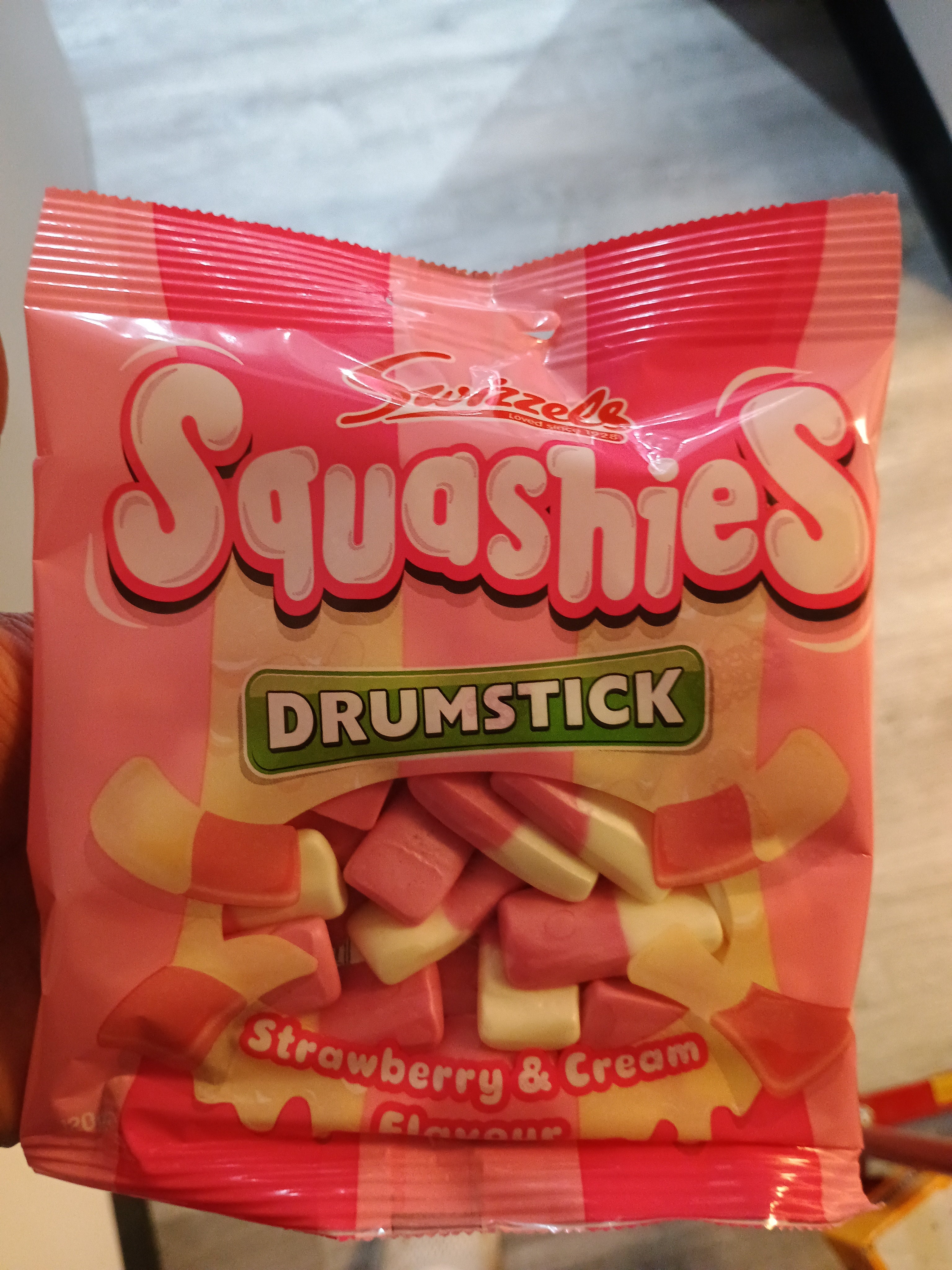 Swizzels Squashies strawberry and cream flavour candy