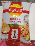 Fish and Chips flavor potato chips
