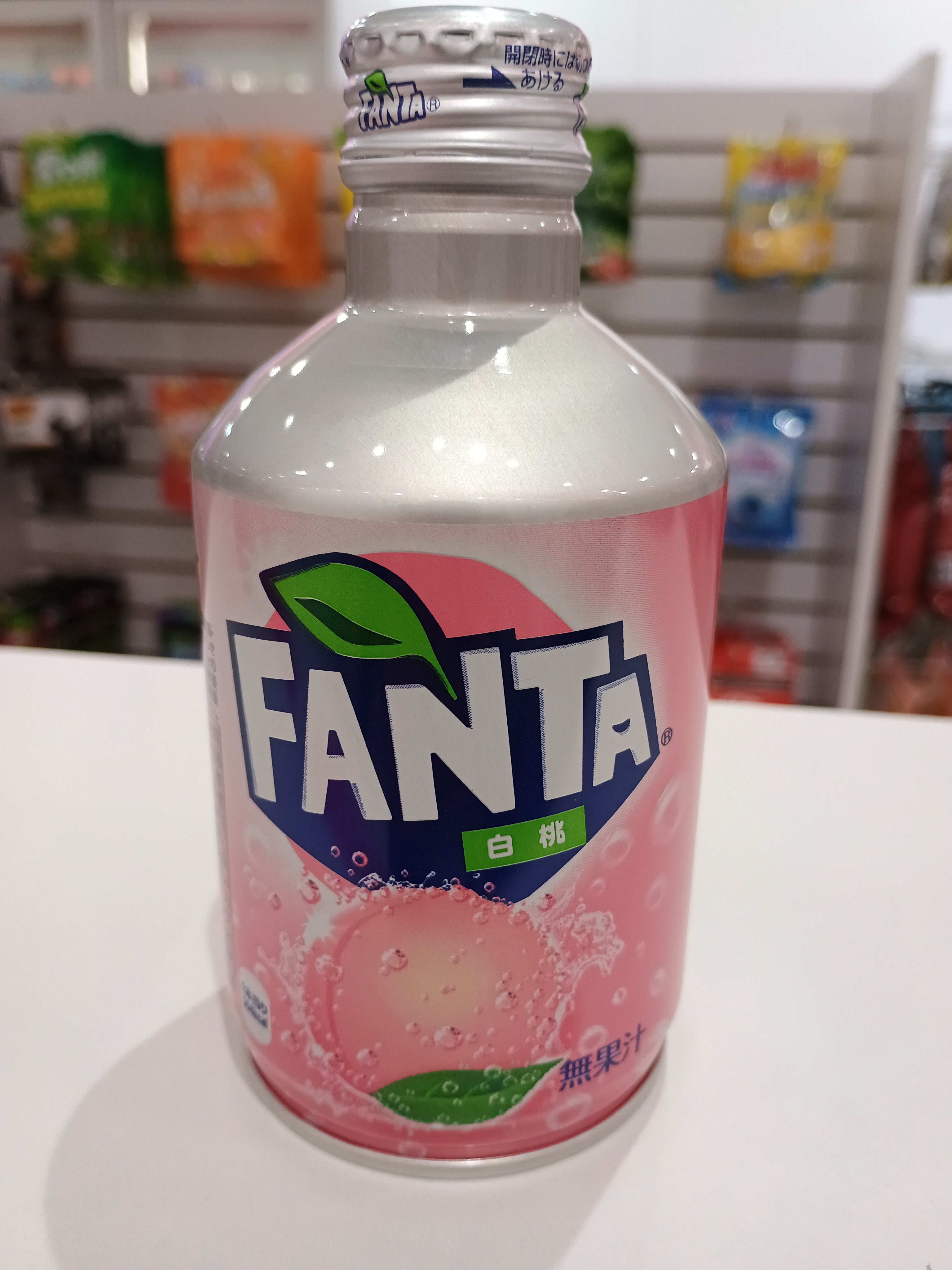 Fanta aluminium peach flavor