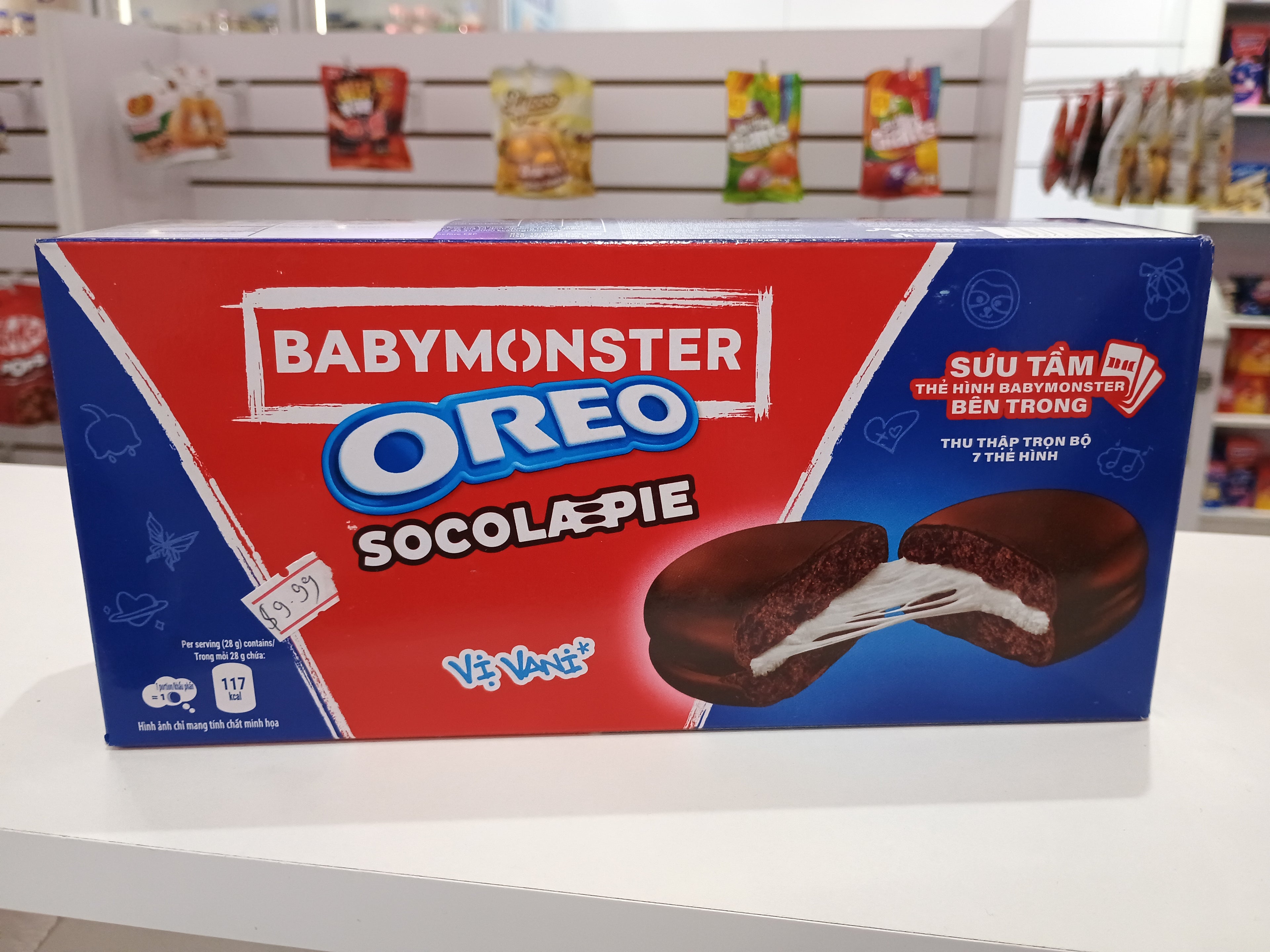 Oreo baby monster Scocola pie vanilla