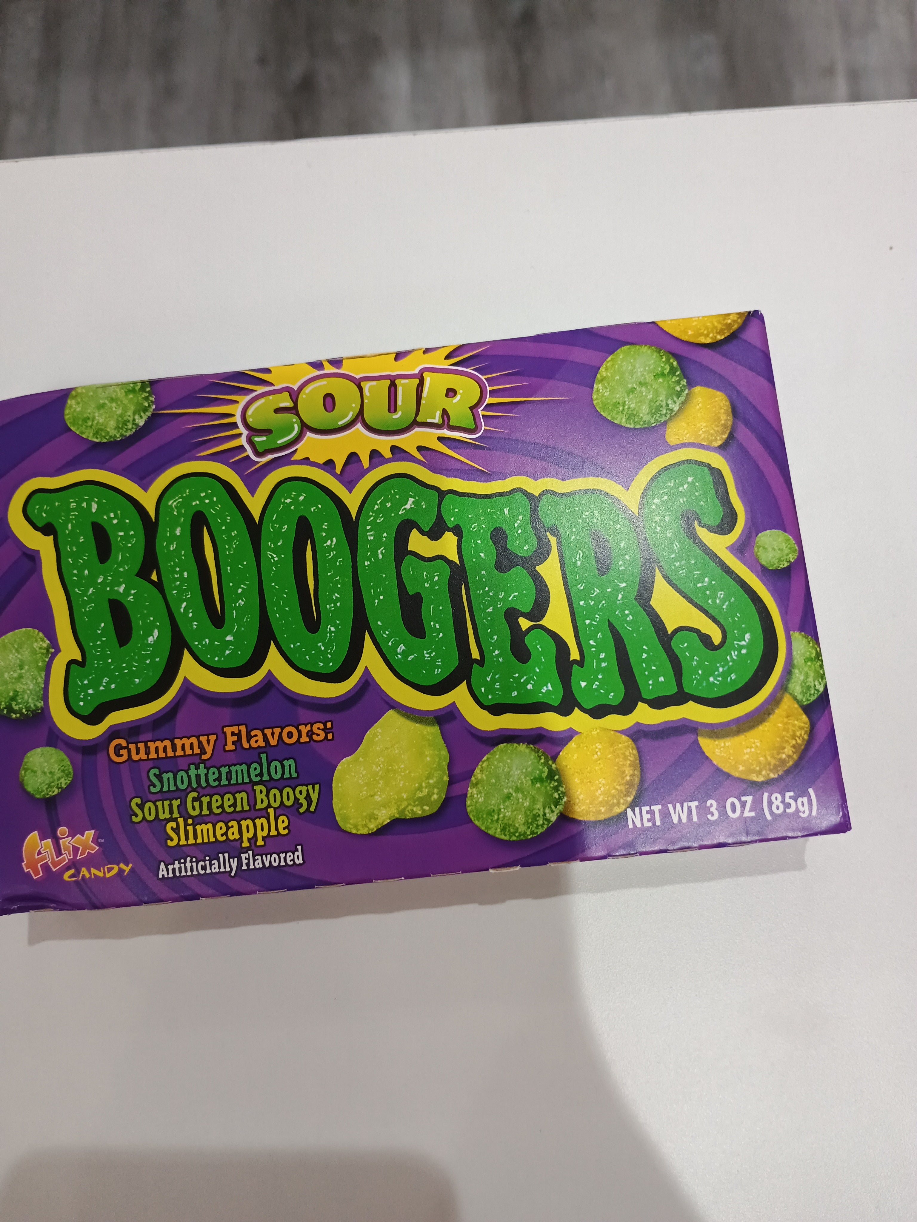 Box of sour boogers,gross gummy