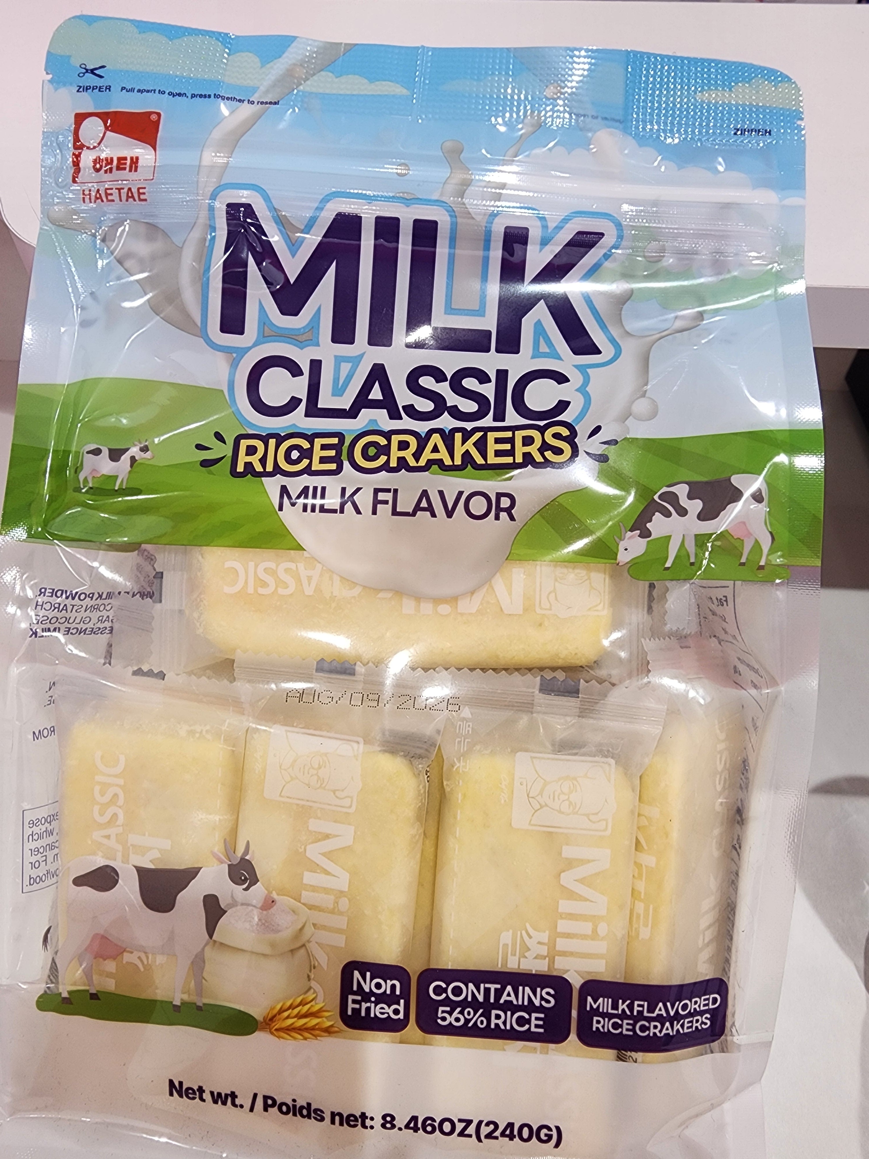 Milk classic rice crakers milk flavor