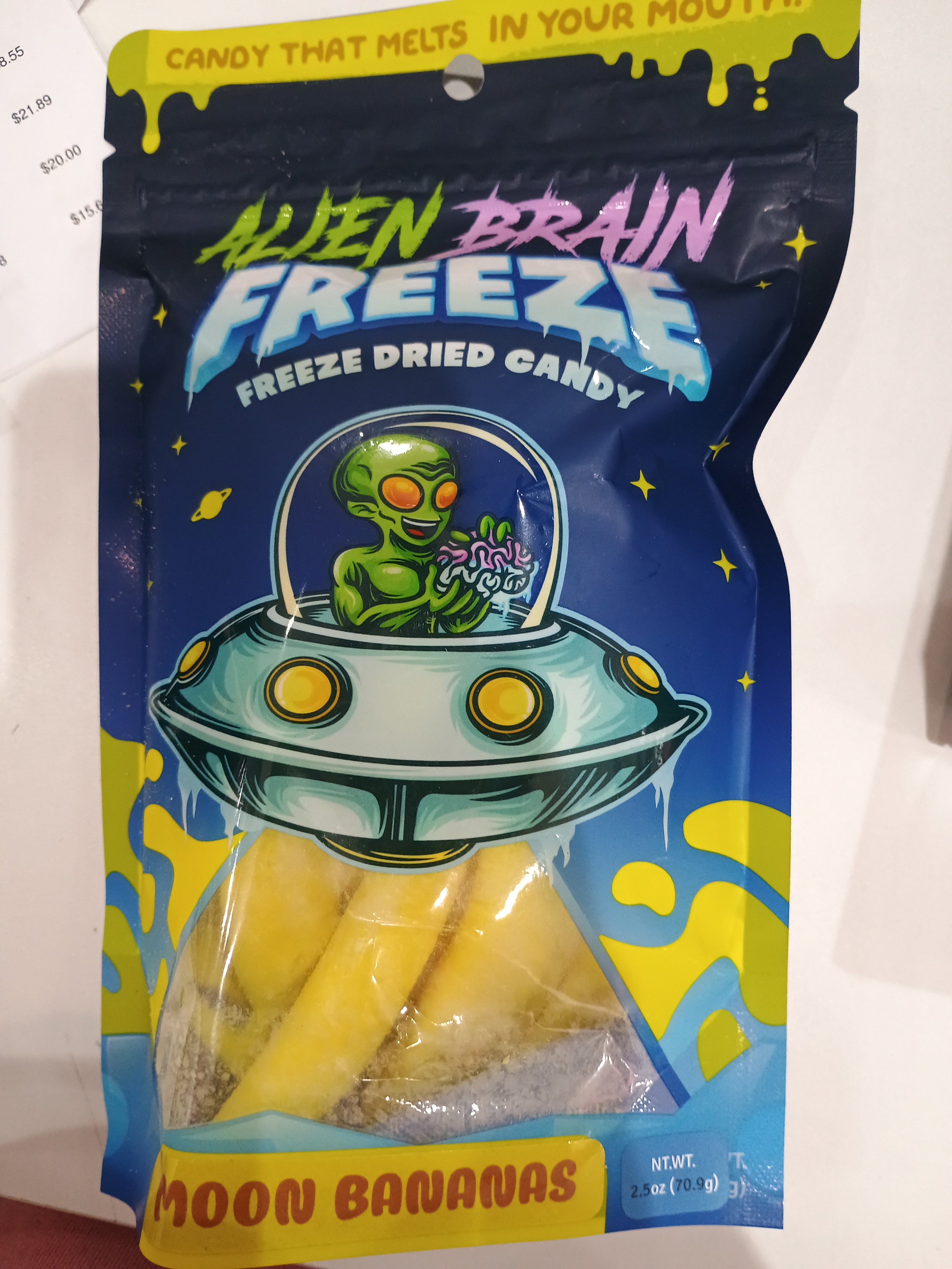 Alien Brain dried candy moon banana