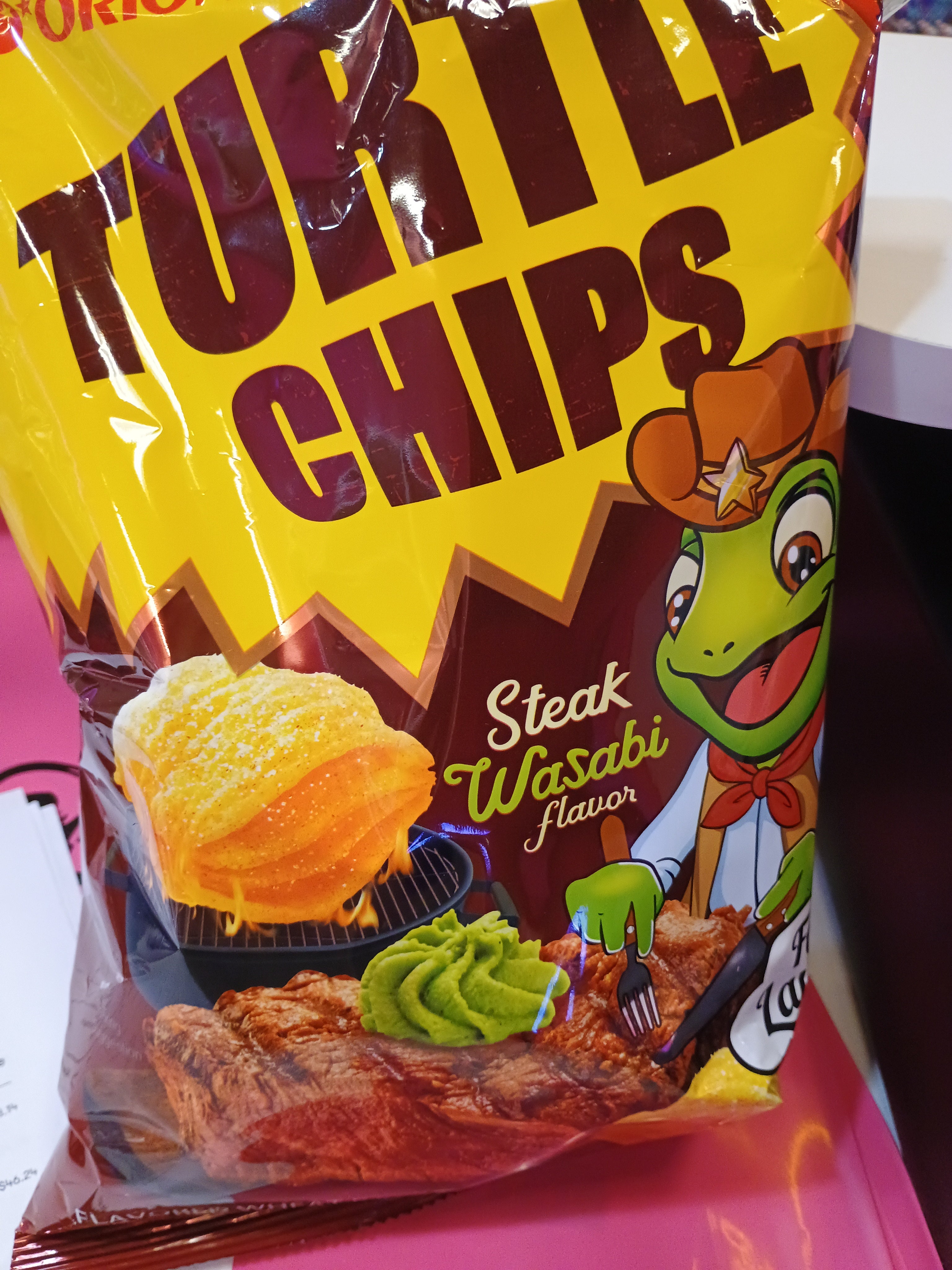 Turtle chips steak wasabi flavor