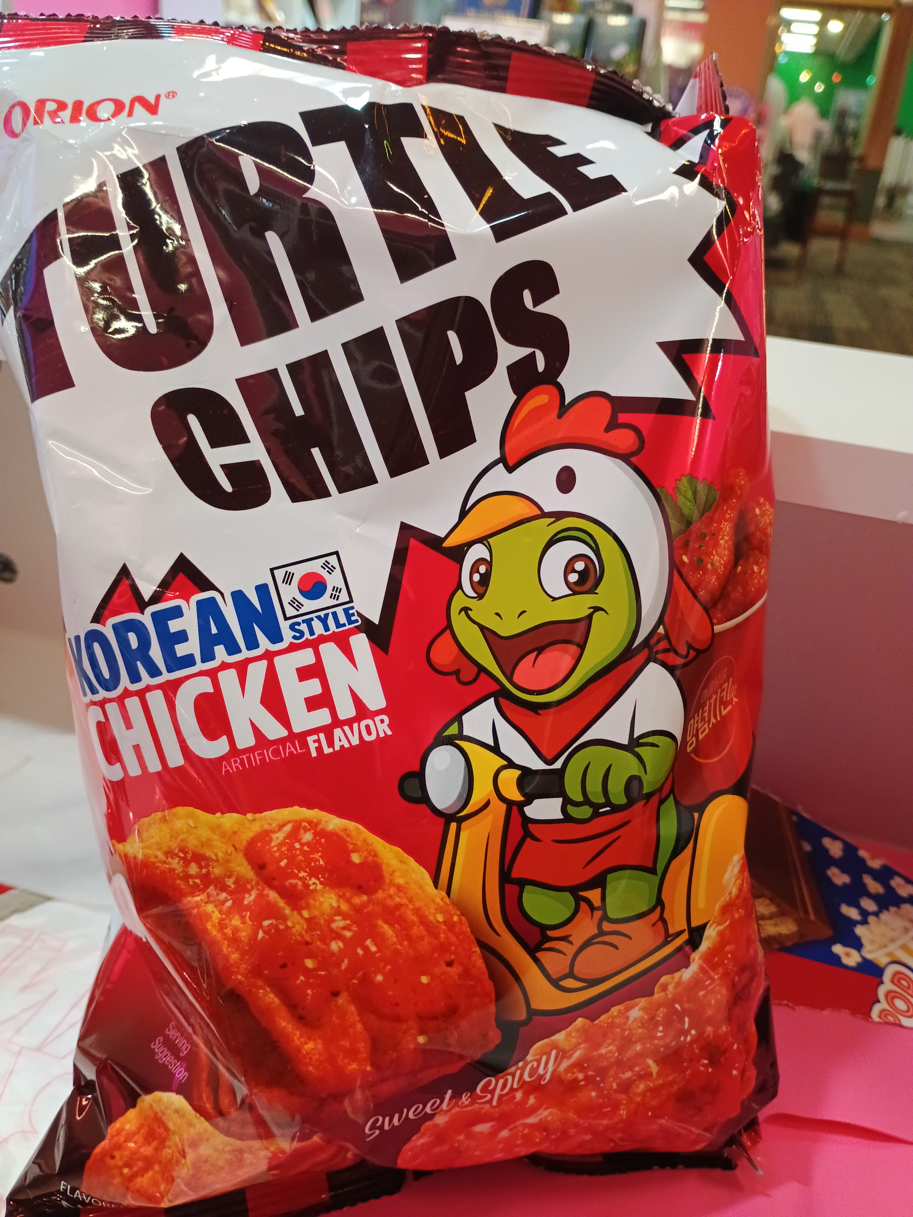 Turtle chips Korean chicken sweet and spicy flavor