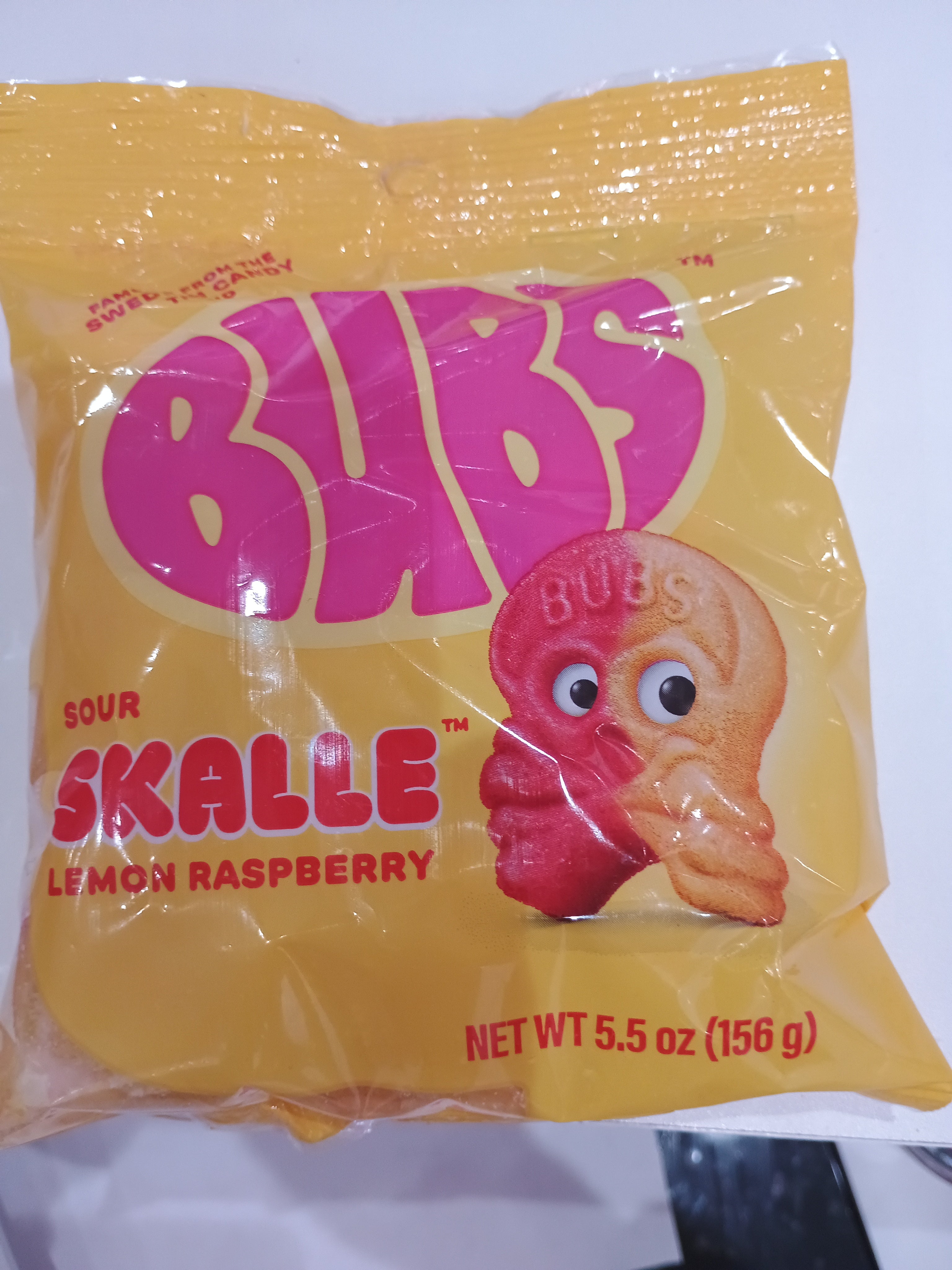 Bubs sour skalle lemon raspberry