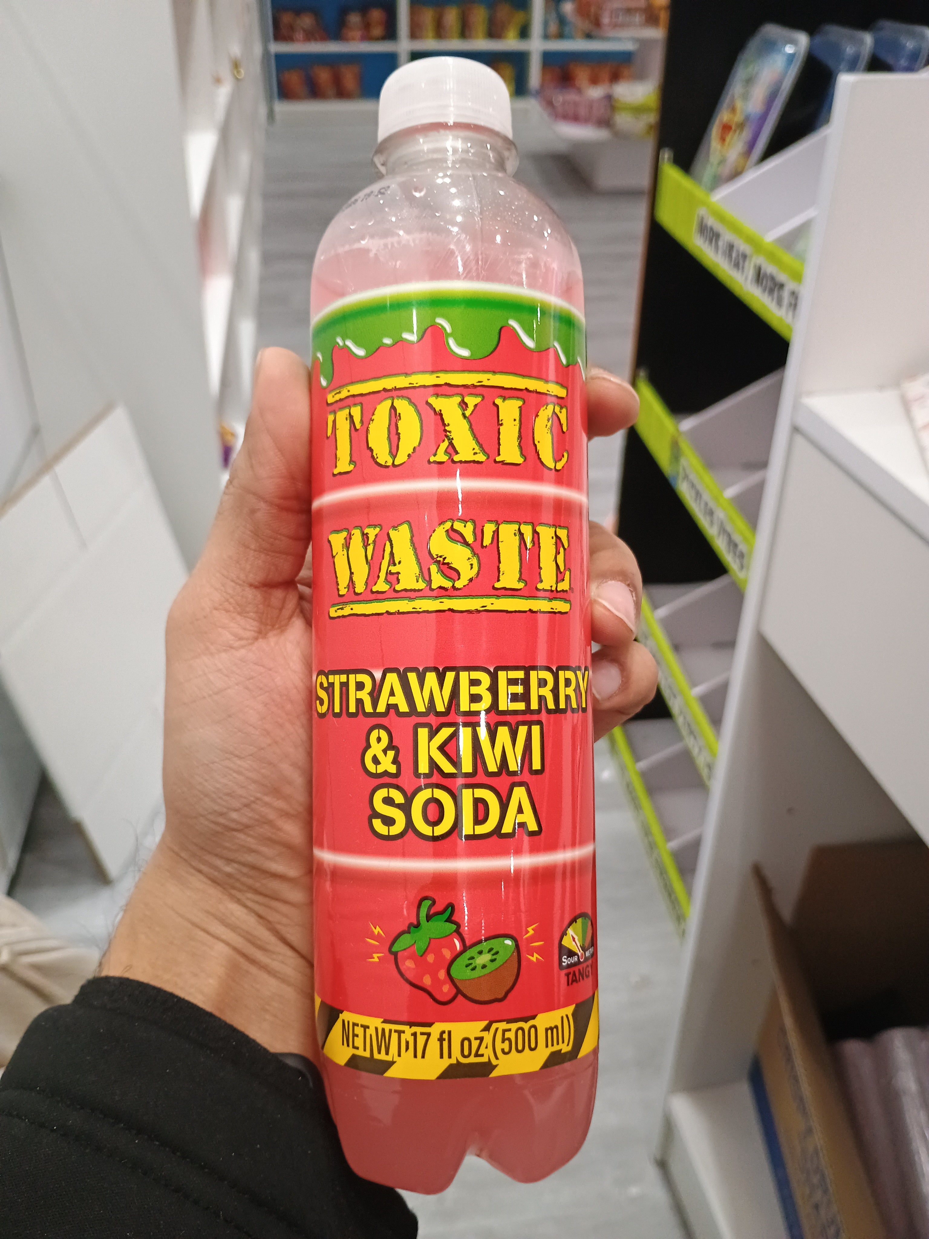 Toxic waste (strawberry and kiwi soda)